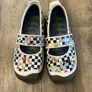 KEEN women's mary jane harvest mj flat shoes blue/white/pink/multicolor size 6